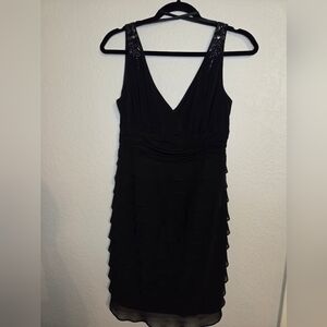 Scarlett Black Sheath Mini Dress V-Neck Sleeveless